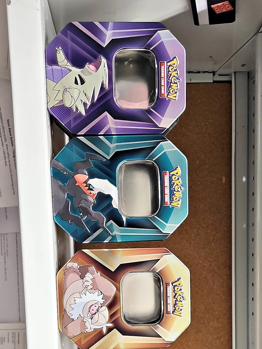 Pokémon TCG Triple Whammy Collector Tin Set Purple & Blue
